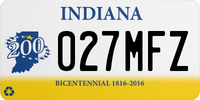 IN license plate 027MFZ
