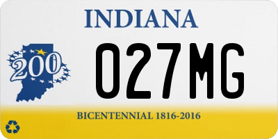 IN license plate 027MG