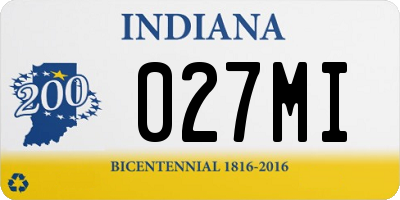 IN license plate 027MI