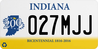 IN license plate 027MJJ