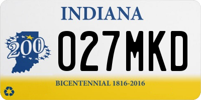 IN license plate 027MKD