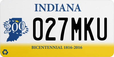 IN license plate 027MKU