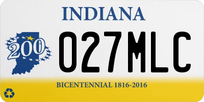 IN license plate 027MLC