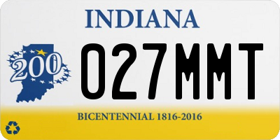 IN license plate 027MMT