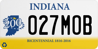 IN license plate 027MOB