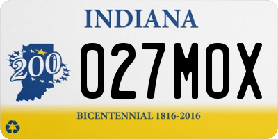IN license plate 027MOX