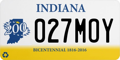 IN license plate 027MOY