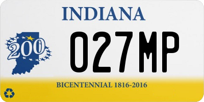 IN license plate 027MP