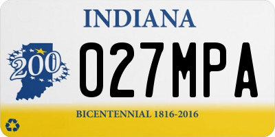 IN license plate 027MPA