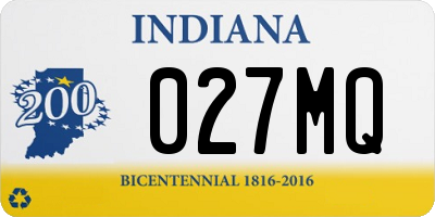 IN license plate 027MQ