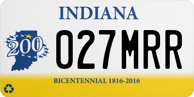 IN license plate 027MRR