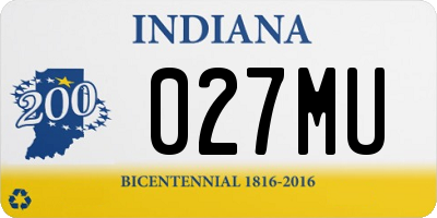 IN license plate 027MU