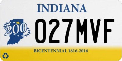 IN license plate 027MVF