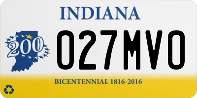 IN license plate 027MVO