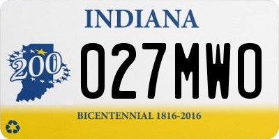 IN license plate 027MWO