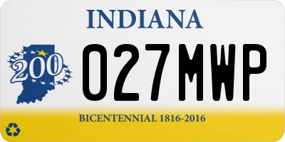 IN license plate 027MWP