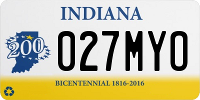 IN license plate 027MYO
