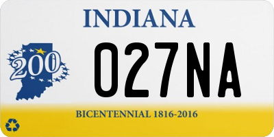 IN license plate 027NA