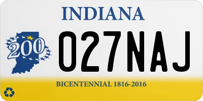 IN license plate 027NAJ