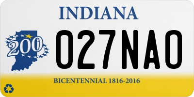 IN license plate 027NAO