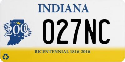 IN license plate 027NC