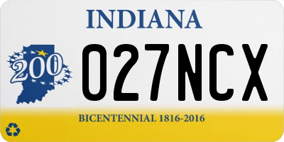 IN license plate 027NCX