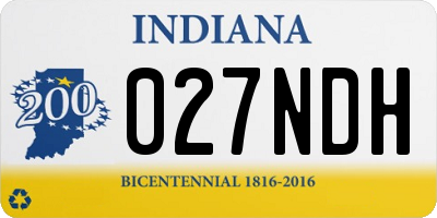 IN license plate 027NDH