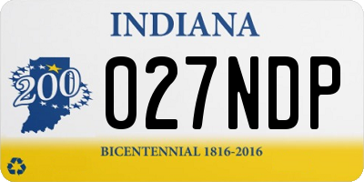 IN license plate 027NDP