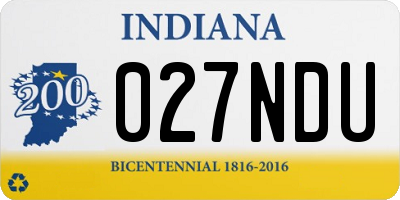 IN license plate 027NDU