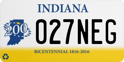 IN license plate 027NEG