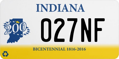 IN license plate 027NF