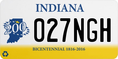 IN license plate 027NGH