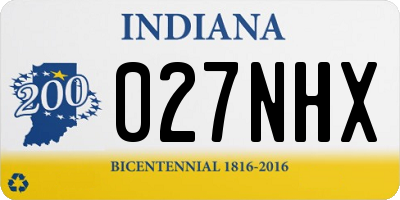 IN license plate 027NHX