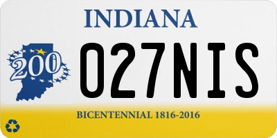 IN license plate 027NIS