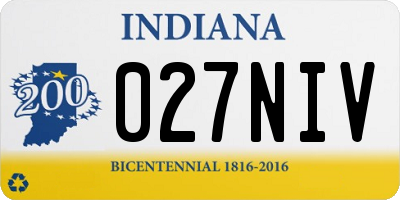 IN license plate 027NIV