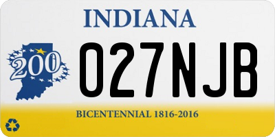 IN license plate 027NJB