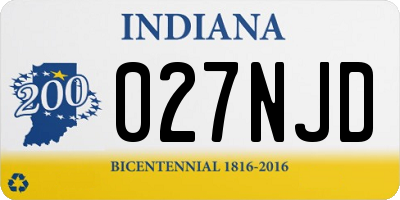 IN license plate 027NJD