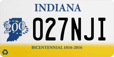 IN license plate 027NJI