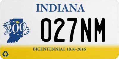 IN license plate 027NM