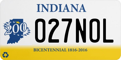 IN license plate 027NOL