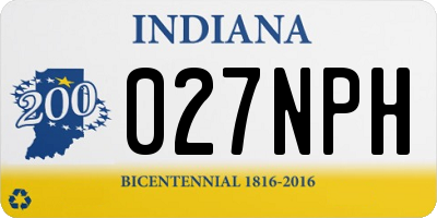 IN license plate 027NPH