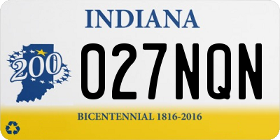 IN license plate 027NQN