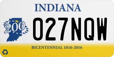 IN license plate 027NQW