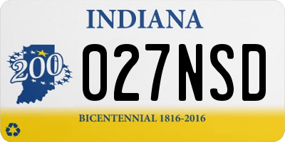 IN license plate 027NSD