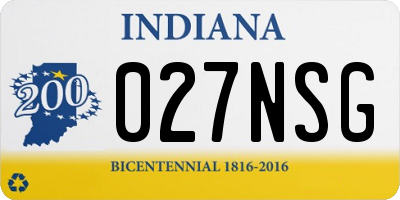 IN license plate 027NSG