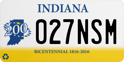 IN license plate 027NSM