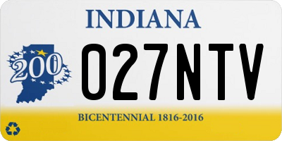 IN license plate 027NTV