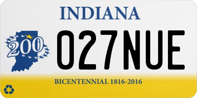 IN license plate 027NUE