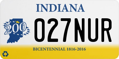 IN license plate 027NUR