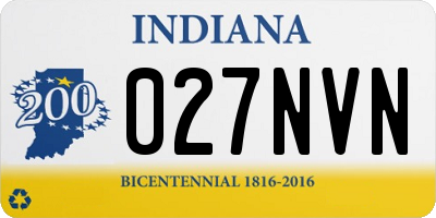 IN license plate 027NVN